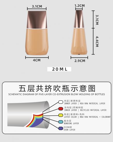 20ml 40ml 60ml Family Set Plastic Soft Squeeze Sunscreen Bottle