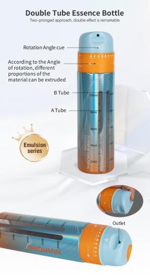 100+100ML Dual-Bottle With Lotion Pump For Facial Care