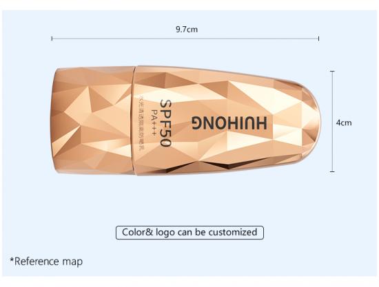 50ml Special Shape Plastic Sunscreen Bottle With Electroplate