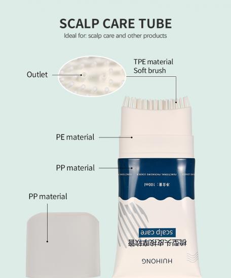 D55 Hair Scalp Care Serum Package Plastic Tube With Comb Applicator
